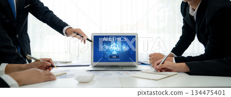 AI ethics responsibility standard law and rules on computer screen brisk AI ethics responsibility standard law and rules on computer screen brisk 134475401