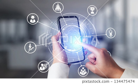 Leadership icons symbolize teamwork, vision, and decision-making. Gist Leadership icons symbolize teamwork, vision, and decision-making. Gist 134475474