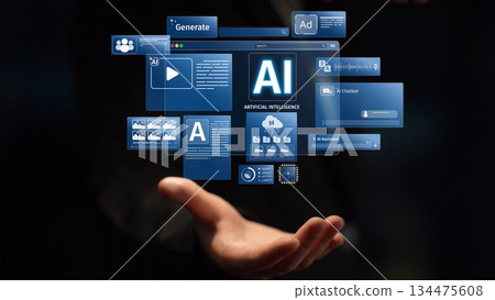 AI Brain Processing Data with Generative Artificial Intelligence Concept Muxer AI Brain Processing Data with Generative Artificial Intelligence Concept Muxer 134475608