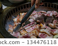 Enjoy delicious authentic Korean samgyeopsal 134476118