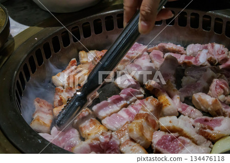 Enjoy delicious authentic Korean samgyeopsal Enjoy delicious authentic Korean samgyeopsal 134476118