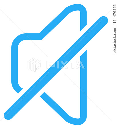 Mute/silence speaker flat icon Mute/silence speaker flat icon 134476363