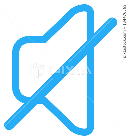 Mute/silence speaker flat icon 134476365