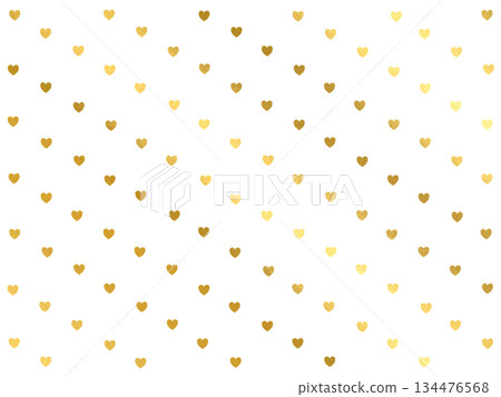 金色心形圖案背景 | 可愛圓點圖案素材 134476568