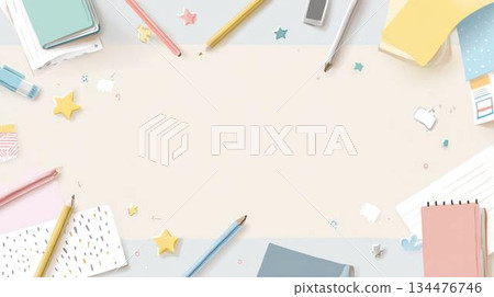 可用於學校簡報的兒童風格簡約背景 134476746