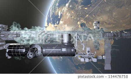 Satellite and Earth 134476758