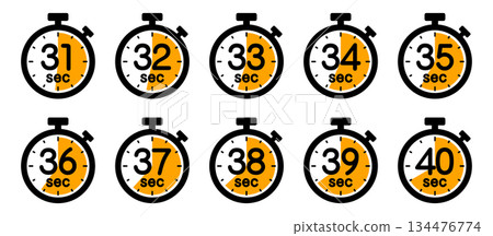 秒錶圖示顯示時間（31秒/32秒/33秒/34秒/35秒/36秒/37秒/38秒） 134476774