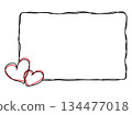 Hand-drawn heart frame 134477018