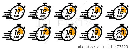 Time management icon showing speedy time 134477203
