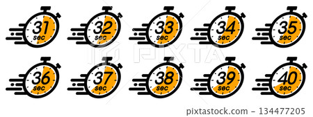 Time management icon showing speedy time Time management icon showing speedy time 134477205