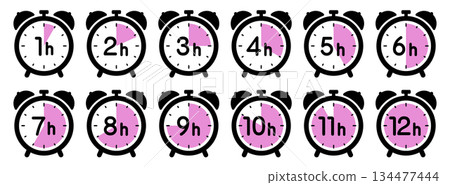 Clock icon showing time 134477444