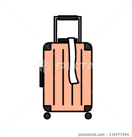 Stock Illustration: Simple illustration of a carry case and travel suitcase Stock Illustration: Simple illustration of a carry case and travel suitcase 134477934