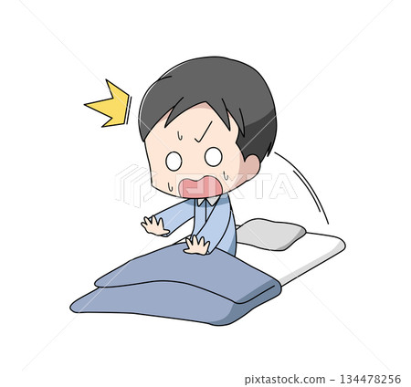 Illustration of a man jumping up Illustration of a man jumping up 134478256