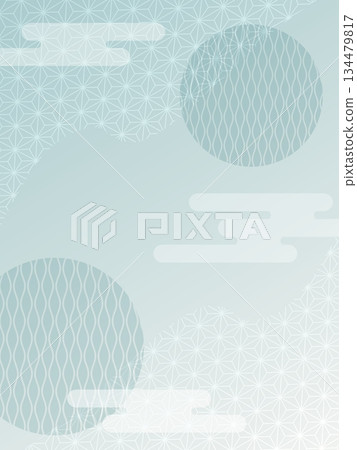 Japanese pattern and cloud Japanese style background Japanese pattern and cloud Japanese style background 134479817