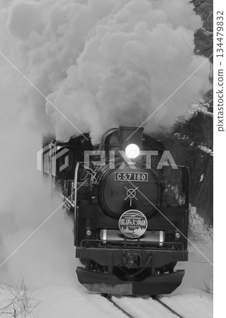 Banetsu West Line SL擁有雪景 134479832