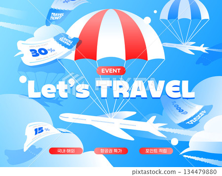 Holiday Vacation Travel Event Template 134479880