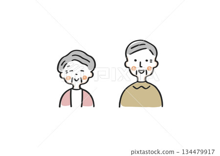 Smiling senior couple① Smiling senior couple① 134479917
