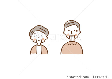 Smiling senior couple② Smiling senior couple② 134479919