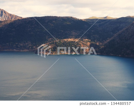 Lake Mashu in the late fall 134480557