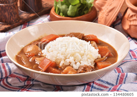 Pork curry rice Pork curry rice 134480605
