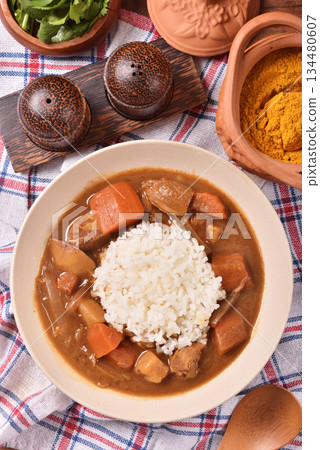 Pork curry rice Pork curry rice 134480607