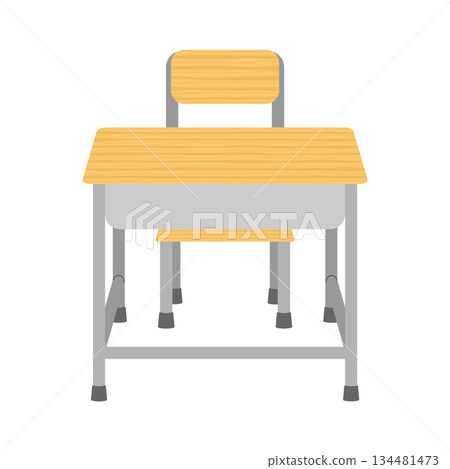 school desk and chair illustration school desk and chair illustration 134481473