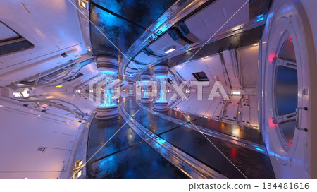 Scenery inside the spacecraft 134481616