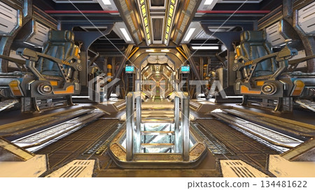 Scenery inside the spacecraft 134481622