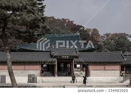 韓國皇宮的秋景 134481920