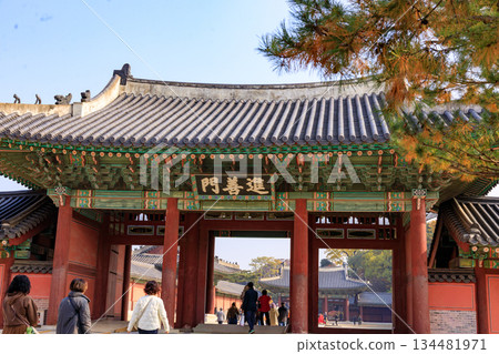 Autumn scenery at the Korean palace Autumn scenery at the Korean palace 134481971
