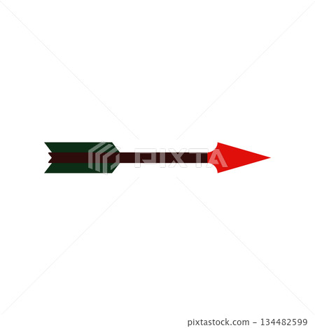 Short bow arrow icon. Vector illustration on white background. Short bow arrow icon. Vector illustration on white background. 134482599