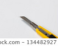 Yellow cutter knife, work cutter, tool, white background 134482927