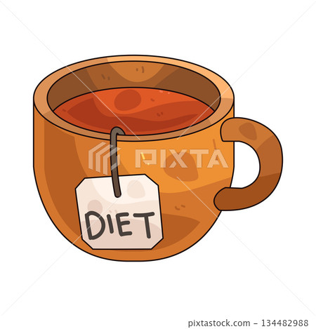 illustration of Diet Tea Cup illustration of Diet Tea Cup 134482988