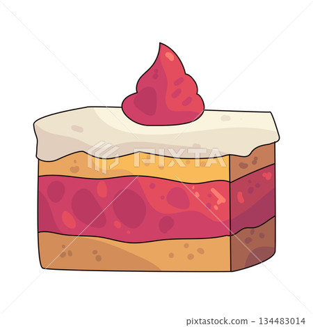illustration of Cake slice illustration of Cake slice 134483014