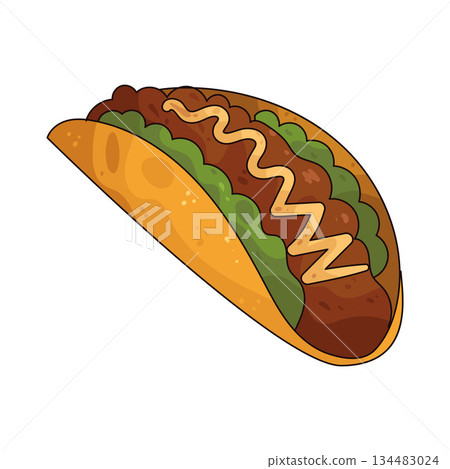 illustration of Tacos illustration of Tacos 134483024