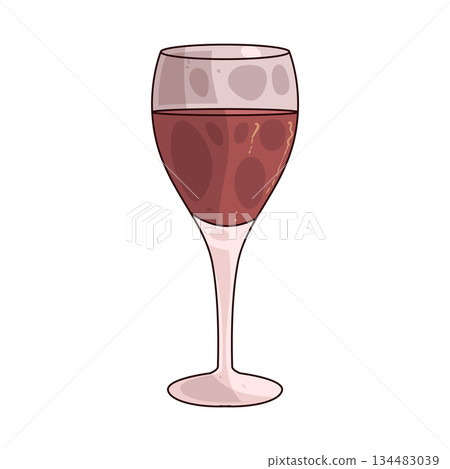 illustration of Wine glass 134483039