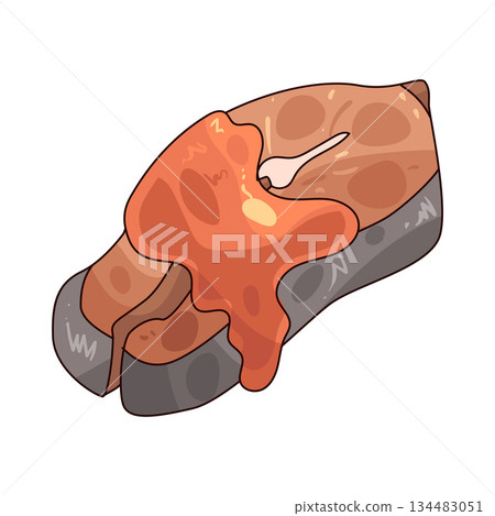 illustration of Fish steak 134483051