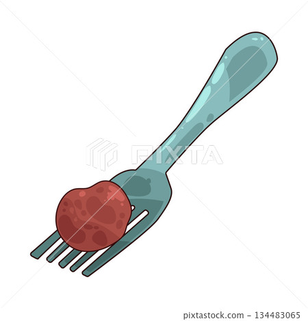 illustration of fork 134483065