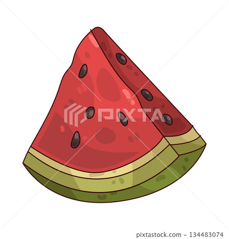 illustration of Watermelon slice illustration of Watermelon slice 134483074