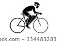 Line drawing illustration icon representing hobbies and cycling 134483283