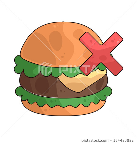 illustration of Burger Ban 134483882