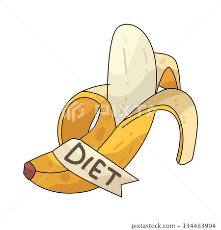 illustration of Banana for diet illustration of Banana for diet 134483904