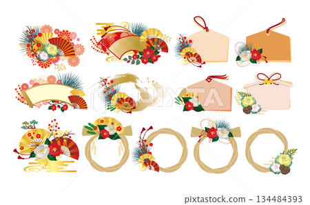 New Year decoration New Year's card material 134484393