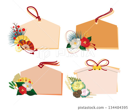New Year decoration New Year's card material New Year decoration New Year's card material 134484395
