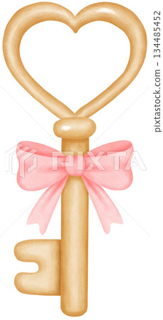 Coquette Valentine romantic watercolor key illustration collection Coquette Valentine romantic watercolor key illustration collection 134485452