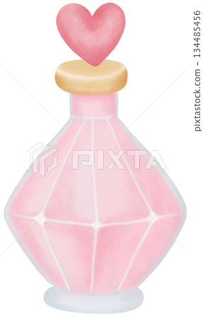 watercolor Perfume clipart in cute  design style 134485456