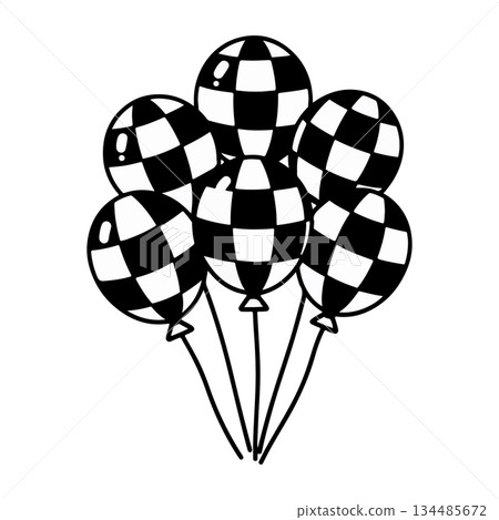Checkerboard Balloons Checkerboard Balloons 134485672