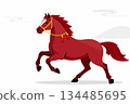 Red Horse Prancing 134485695