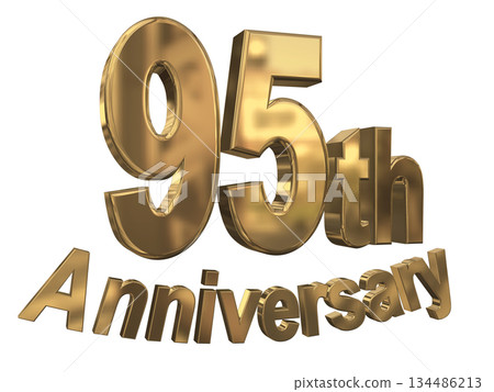 3DCG文字“95週年紀念/95週年閃耀標誌” 134486213
