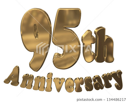 3DCG text "95th Anniversary/95th Anniversary Sparkling Mark" 3DCG text "95th Anniversary/95th Anniversary Sparkling Mark" 134486217